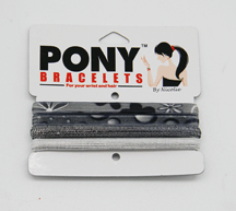 Black and Silver Pony Bracelets
